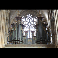 Praha (Prag), Katedrla sv. Vta (St. Veits-Dom), Querhausorgel - Barockgehuse