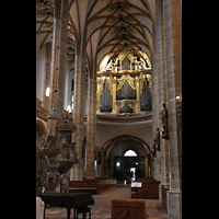 Freiberg, Dom St. Marien, Hauptschiff in Richtung Hauptorgel