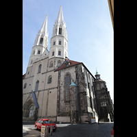 Grlitz, St. Peter und Paul (Sonnenorgel), Blick von der Nikolaistrae / An der Peterskirche auf die Trme