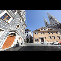 Grlitz, St. Peter und Paul (Sonnenorgel), Blick von der Petersstrae zur Petreskirche