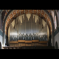 Dsseldorf, St. Antonius, Hauptorgel beleuchtet