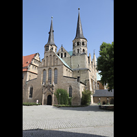 Merseburg, Dom St. Johannes und St. Laurentius, Westfassade mit Doppeltrmen