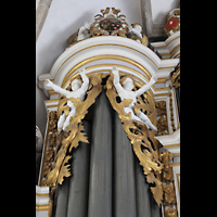 Merseburg, Dom St. Johannes und St. Laurentius, Schleierbretter und Gehuseschmuck am linken Pedalturm