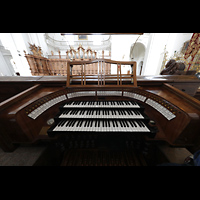 Weingarten, Basilika  St. Martin, Spieltisch der Chororgel