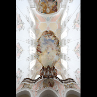 Arlesheim, Dom, Blick ins Deckengewlbe mit Orgel