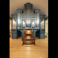 La Tour-de-Peilz, Temple de Saint-Thodule, Orgel mit Spieltisch