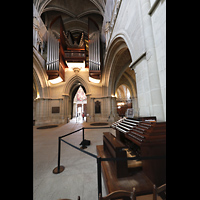 Lausanne, Cathdrale, Hauptorgel mit mobilem Spieltisch