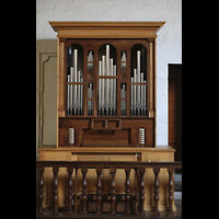 Lausanne, Saint-Franois, Italienische Orgel von der Empore der spanischen Orgel aus gesehen