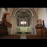 Lausanne, Saint-Franois, Chorraum mit italienischer und spanischer Orgel