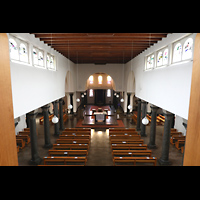 Berlin, Mater Dolorosa Lankwitz, Blick ber das Rckpositiv in die Kirche