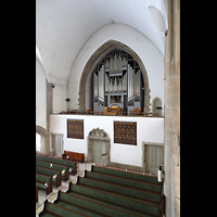 Berlin, Grunewaldkirche, Blick von der Seitenempore zur Orgel