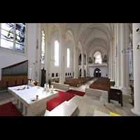 Berlin, St. Matthias, Seitlicher Blick vom Chor zur Orgel