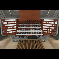 Generalspieltisch an der Hauptorgel Straubing, Basilika St. Jakob, Generalspieltisch an der Hauptorgel