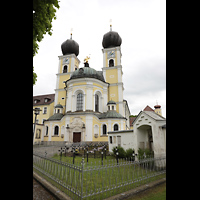 Metten, Benediktinerabtei, Klosterkirche St. Michael, Auenansicht