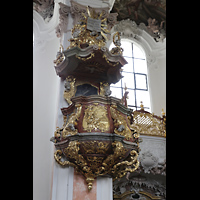 Metten, Benediktinerabtei, Klosterkirche St. Michael, Kanzel