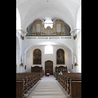 Bamberg, St. Martin, Orgelempore und Kirchenrckwand