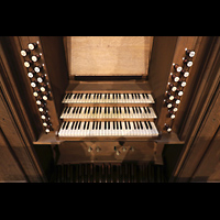 Berlin, Musikinstrumenten-Museum, Gray-Orgel - Spieltisch