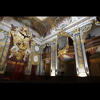 Berlin, Schloss Charlottenburg, Eosander-Kapelle, Knigsloge (links) und Orgel