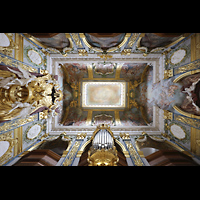 Berlin, Schloss Charlottenburg, Eosander-Kapelle, Blick von unten zur Decke