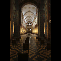 Knigslutter, Kaiserdom, Blick vom Chor durch den gesamten Dom zur Orgel