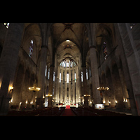 Barcelona, Baslica de Santa Mara del Mar, Innenraum in Richtung Chor