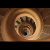 Barcelona, La Sagrada Familia, Wendeltreppe im Form einer Gaud-Schnecke