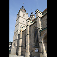 Bayreuth, Stadtkirche Heilig Dreifaltigkeit, Trme und sdliches Seitenschiff