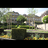 Bayreuth, Schlosskirche, Schlossterrassen mit Blick auf die Kirche