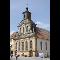 Bayreuth, Spitalkirche, Blick von der Maximilianstrae zur Spitalkirche