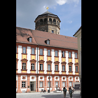 Bayreuth, Schlosskirche, Blick von der Maximilianstrae zur Schlosskirche