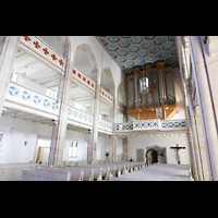 Naila, Stadtkirche, Seitlicher Blick zur Orgel