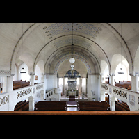 Bad Steben, Lutherkirche, Blick vom Spieltisch in die Kirche