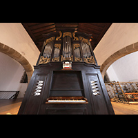 La Orotava (Teneriffa), San Agustn, Orgel mit Spieltisch perspektivisch