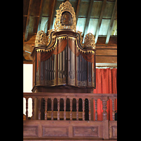 Adeje (Teneriffa), Santa rsula, Orgel mit geschlossenen bemalten Flgeltren