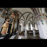 Wolfenbttel, Hauptkirche Beatae Mariae Virginis, Seitlicher Blick auf die Orgel und in die Kirche