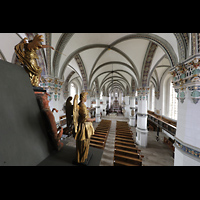 Wolfenbttel, Hauptkirche Beatae Mariae Virginis, Blick ber das Rckpositiv in die Kirche