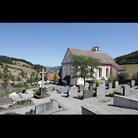 Welschensteinach, St. Peter und Paul, Ansicht von Sdwesten (Friedhof)