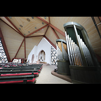 Gutach, St. Georg Bleibach, Seitlicher Blick von der orgel zum Chor und Eingangsbereich