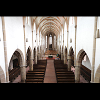 Landau, Stiftskirche, Blick vom Spieltisch in die Kirche