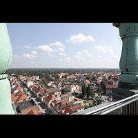 Neustrelitz, Stadtkirche, Ausblick vom Turm in Richtung Nordosten zum Glambecker See