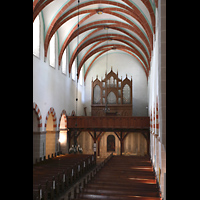 Jterbog, Klosterkirche St. Marien, Blick von der Kanzel zur Orgel