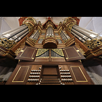 Stade, St. Wilhadi, Orgel mit Spieltisch perspektivisch