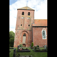 Krummhrn, Reformierte Kirche, Turm von Sdosten - Neigungswinkel: 5,2 Grad (1,2 Grad mehr als Pisa!)