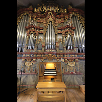 Alttting, Stiftskirche St. Philippus und Jakobus, Orgel mit Spieltisch