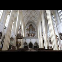 Neutting, St. Nikolaus, Hauptschiff in Richtung Orgel
