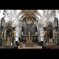 Regensburg, Basilika St. Emmeram, Chorraum mit Seitrenaltren
