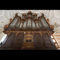 Regensburg, Dreieinigkeitskirche, Balganlage rechts neben der Orgel