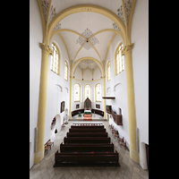 Regensburg, Neupfarrkirche, Blick vom Spieltisch in die Kirche