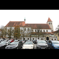 Regensburg, Stiftskirche Unserer Lieben Frau zur Alten Kapelle ('Alte Kapelle'), Ansicht vom Alten Kornmarkt