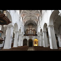 Regensburg, Niedermnster, Innenraum in Richtung Orgel